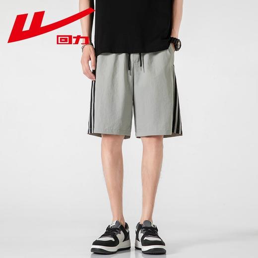 回力短裤男士夏季新款潮牌宽松休闲条纹沙滩裤美式透气运动五分裤 商品图2