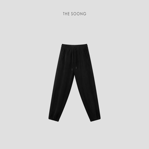 THESOONG|"暖洋洋"御寒锁温摇粒绒保暖黑色弹力束脚休闲裤WKZ5950 商品图9