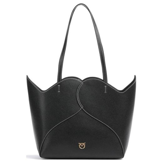 【新品特惠 明星同款】PINKO 正面饰有标贴 小牛皮 托特包Tote包购物袋手提包 商品图3