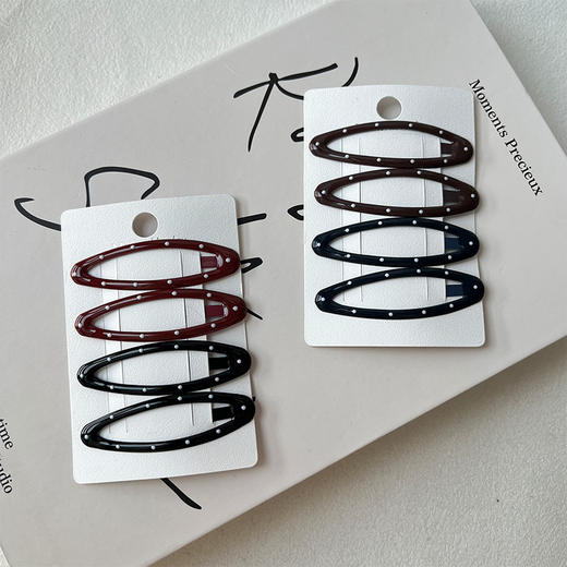 滴油波点椭圆BB基础组合夹（4个）-纪念日百货门店同款167395251 商品图0