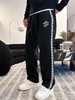 秋冬新款刺绣定制织带针织休闲宽松运动直筒 卫裤 商品缩略图0
