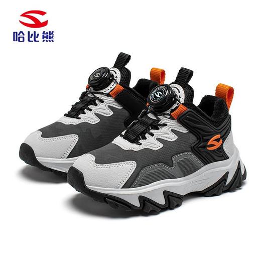 哈比熊加绒儿童冬季二棉保暖运动鞋轻便男女童户外休闲鞋 商品图4