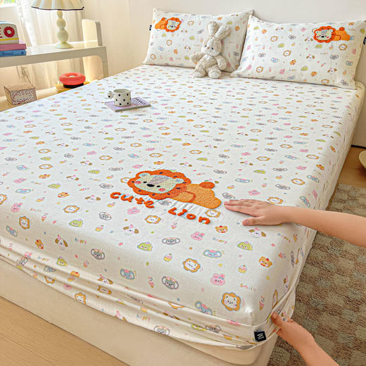 【清仓89元】四季可用懒洋洋全棉双层纱毛巾绣床笠三件套【不支持退换货】 商品图3