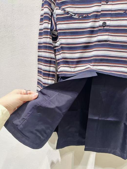 女款条纹拼接上衣la 商品图2