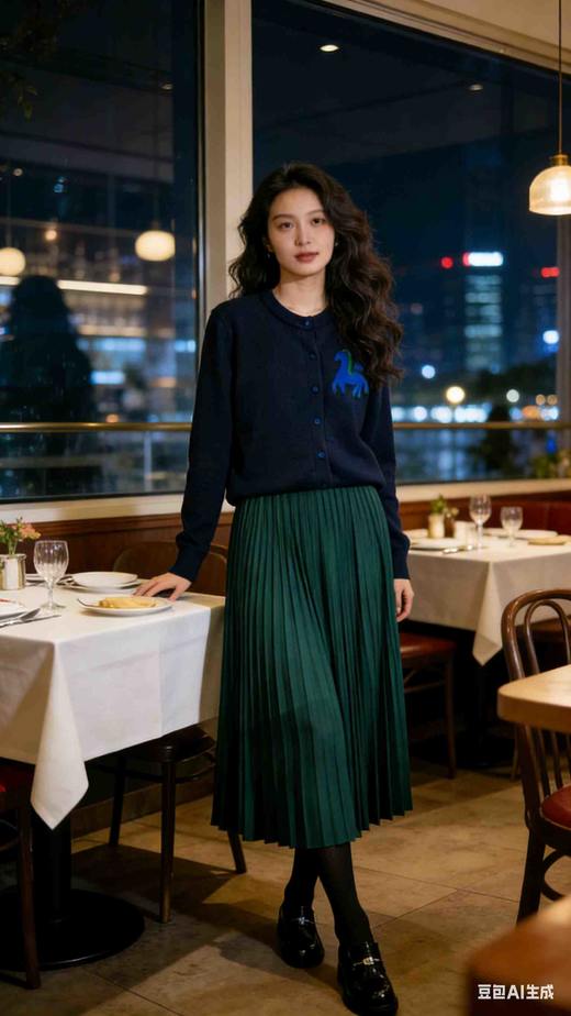 382231 均码丝绒细折裙，挂拍图在最后 商品图6