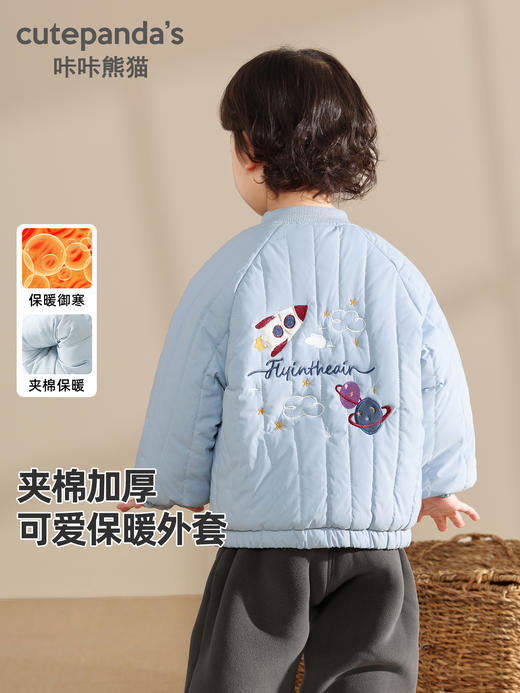 【温暖舒适❗️宝宝喜爱】咔咔熊猫儿童棉服男童夹棉外套婴儿冬装女童冬季棉袄宝宝秋冬棉衣。jb 商品图0