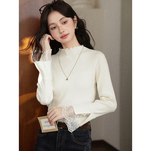 鹿向南【1224/20:00新品前1小时7折限量100件】米白色T恤 商品图3