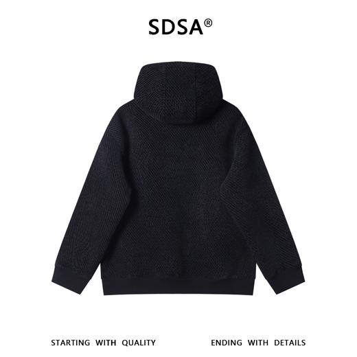 WY1509SDSA男士秋冬新款痞帅男装简约时尚斜纹半拉链连帽卫衣百搭宽松 商品图5