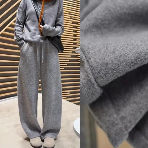 秋冬女款阔腿裤 | 柔软垂坠、暖糯亲肤、遮胯显瘦、秋冬穿搭既时髦又舒适【HZ】 商品图1