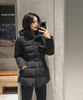 【cyz1】女士新款科技压胶连帽中长款羽绒服外套！！ 商品缩略图0