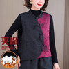 中年妈妈复古提花秋冬新款马甲背心女士立领改良斜襟盘扣上衣套装 商品缩略图7