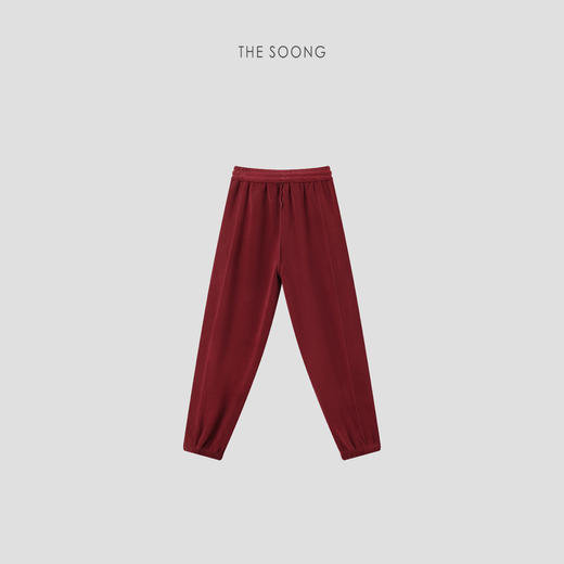 THESOONG|"暖洋洋"御寒锁温摇粒绒保暖黑色弹力束脚休闲裤WKZ5950 商品图11