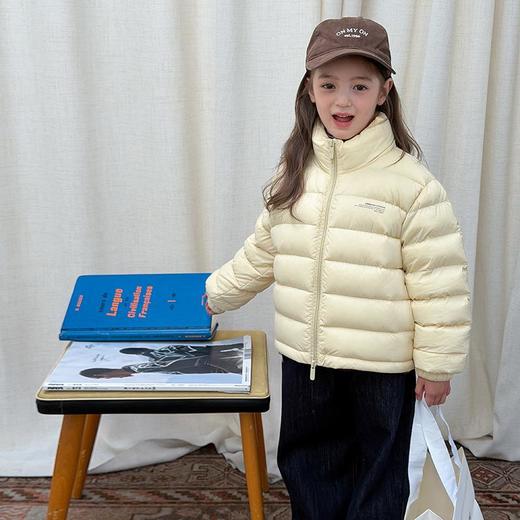 【新国标白鸭绒可溯源】亲子款中性风基础厚实保暖字母立领羽绒服外套 商品图3