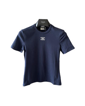 女款修身刺绣短袖T恤la008