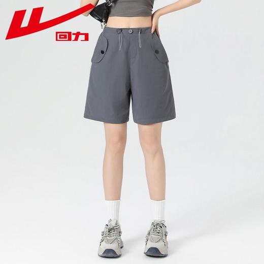 回力冰丝工装短裤女2025夏季新款美式高街复古宽松薄款运动阔腿裤 商品图2