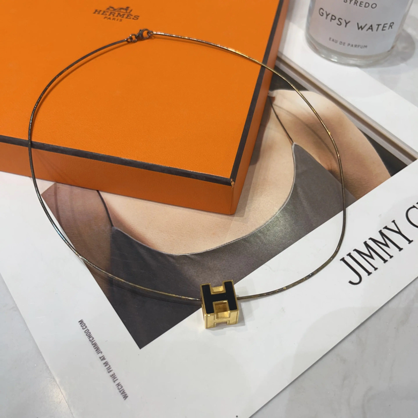 爱马仕 中古 方形 H 吊坠