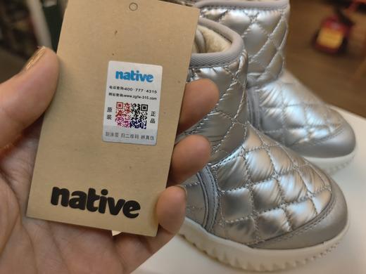清仓价99元！Native儿童秋冬加绒短靴 加厚毛绒衬里，高帮包裹脚踝，冬天不冻脚 商品图10