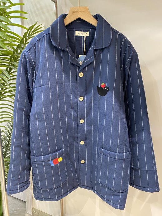 松植屋男款日系全棉加厚棉袄家居服套装 男士冬季三层夹棉棉服 商品图1