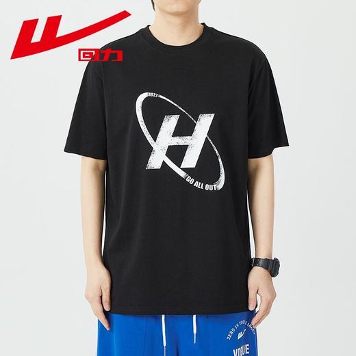 回力短袖男重磅纯棉t恤夏季新款潮牌印花圆领宽松休闲体恤男 商品图3