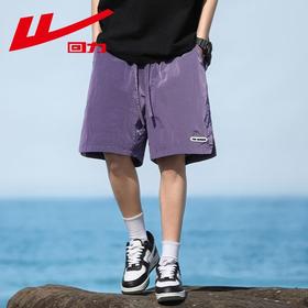 回力速干短裤男夏季防泼水沙滩短裤男士宽松运动户外机能工装短裤