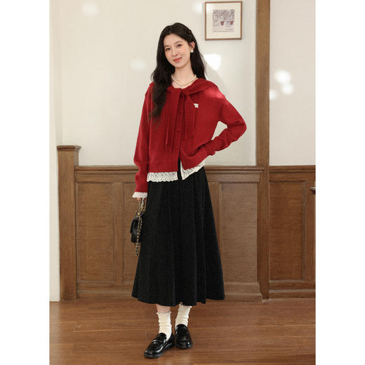 鹿向南【1224/20:00新品前1小时7折限量100件】暗红色毛衣 商品图1