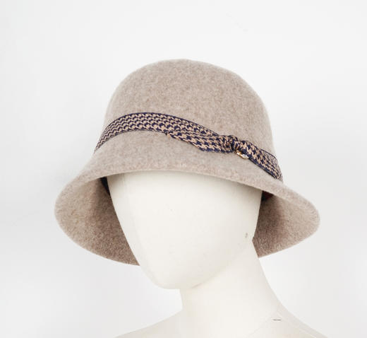 冬季保暖圆顶千鸟格装饰礼帽1022 商品图2