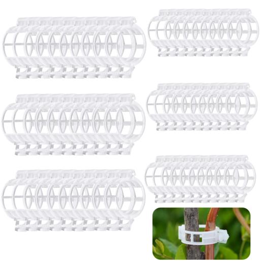 塑料园艺植物固定夹 番茄藤固定夹 攀援植物支撑夹 白色 一袋约100个 商品图1