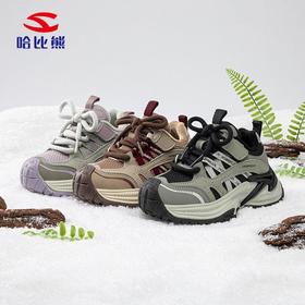 哈比熊加绒男童冬季二棉运动鞋休闲鞋男女童校园轻便棉鞋