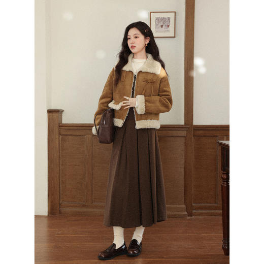 鹿向南【1227/20:00新品】咖色短外套 商品图1