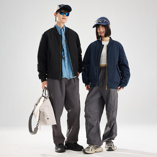 LUCKY DEER/幸运鹿情侣款防泼水保暖科技棉飞行夹克 商品图6