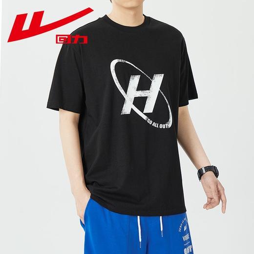 回力短袖男重磅纯棉t恤夏季新款潮牌印花圆领宽松休闲体恤男 商品图4