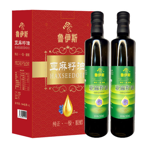 鲁伊斯亚麻籽油500ml*2礼盒 商品图0
