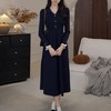 鹿向南「璀璨星河」法式V领连衣裙女2025新款秋冬气质显瘦A字裙子QYM002404-2/QYM002404-1 商品缩略图1