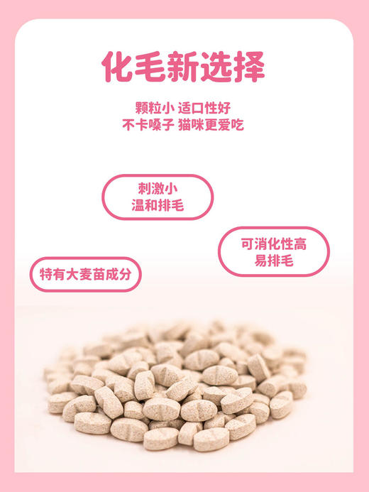 糗糗庄园-猫草化毛冻干片温和排毛-210片/瓶 商品图2