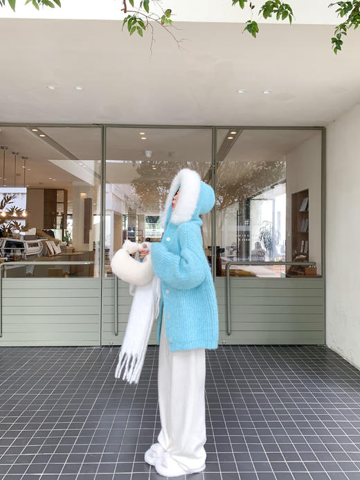 <曾小咸推荐>现货秒杀 ！微信超特价！韩系连帽中长款毛衣 日常239.99 立减130 秒杀109.99！！ 商品图9