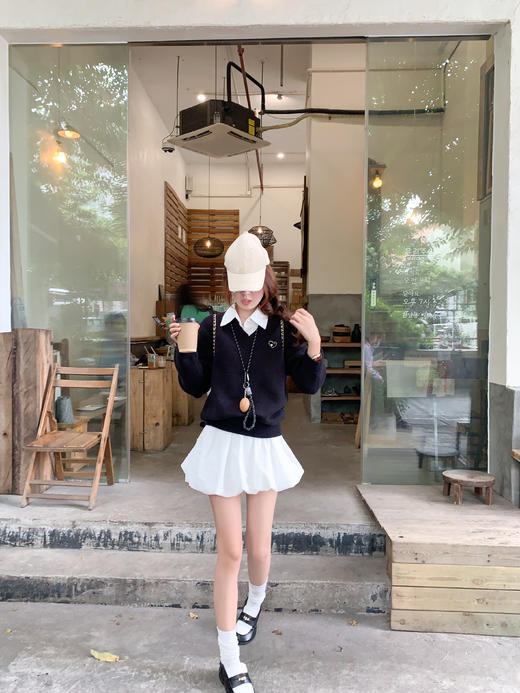 <曾小咸推荐>现货秒杀 ！微信超特价！韩系v领爱心针织衫 日常189.99 立减100 秒杀89.99！！ 商品图8