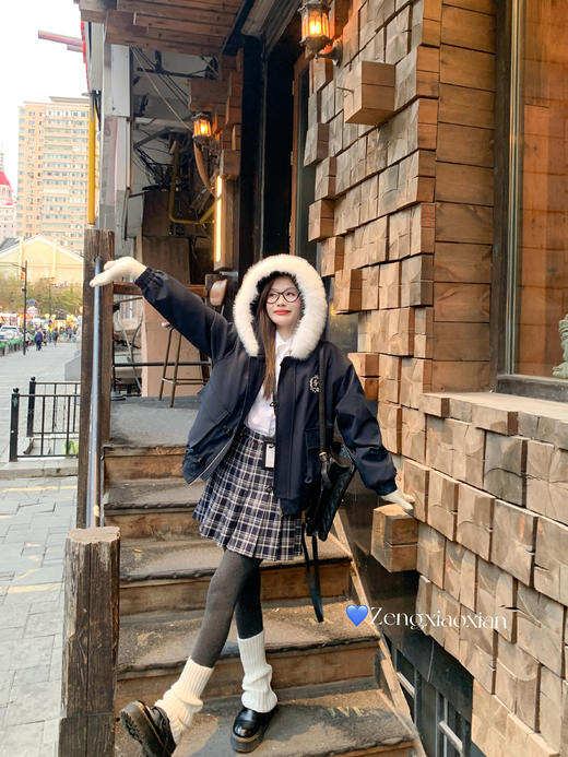 <曾小咸推荐>现货秒杀 ！微信超特价！韩系毛领连帽棉服 日常329.99 立减160 秒杀169.99！！ 商品图12