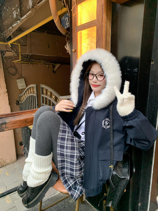 <曾小咸推荐>现货秒杀 ！微信超特价！韩系毛领连帽棉服 日常329.99 立减160 秒杀169.99！！ 商品图10