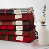 新年安可拉红格子仿羊绒围巾冬季氛围感百搭羊绒手感围脖保暖披肩男女 商品缩略图0