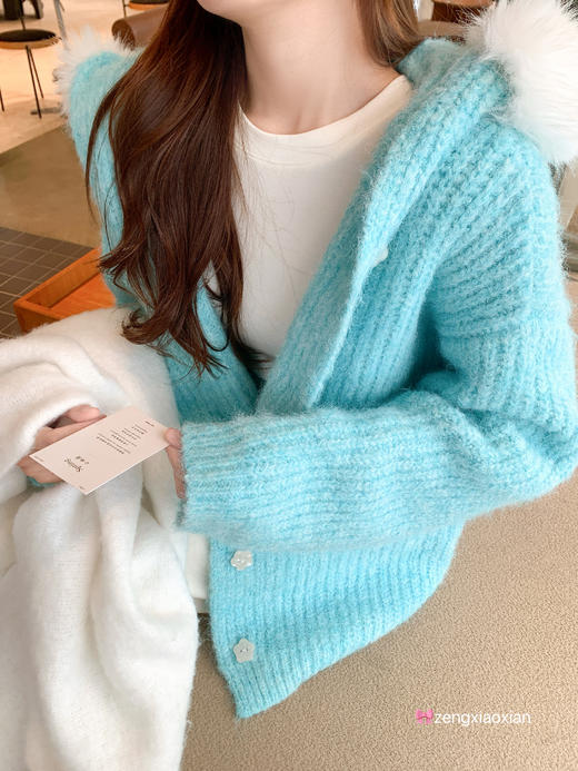 <曾小咸推荐>现货秒杀 ！微信超特价！韩系连帽中长款毛衣 日常239.99 立减130 秒杀109.99！！ 商品图8