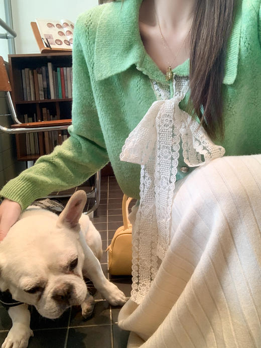 <曾小咸推荐>现货秒杀 ！微信超特价！蕾丝蝴蝶结针织开衫 日常189.99 立减110 秒杀79.99！！ 商品图9