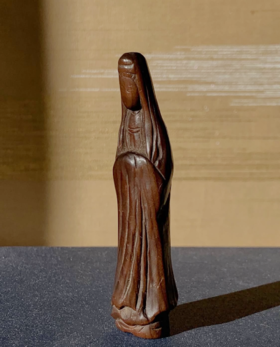 黄杨木雕观音立像文人闲章，顺丰包邮