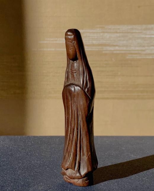 黄杨木雕观音立像文人闲章，顺丰包邮 商品图0
