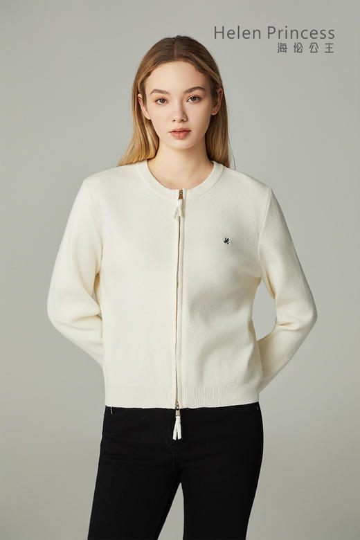 双拉链圆领宽松上衣 商品图5