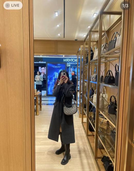 D122160提花可调节肩带可单肩可斜挎新月包 商品图6