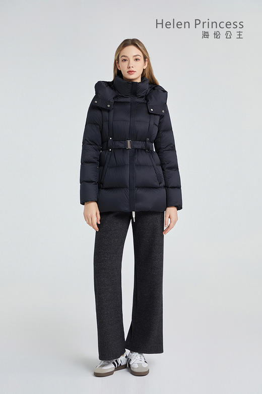 气质收腰连帽羽绒服 商品图5