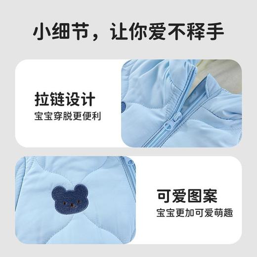 宝宝冬款加厚保暖连体衣新生儿梭织爬服幼儿外出服婴幼儿衣服跨境 商品图3
