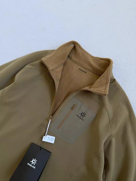 D122132新款2025秋冬半拉链加绒情侣款卫衣打底衫 商品图10