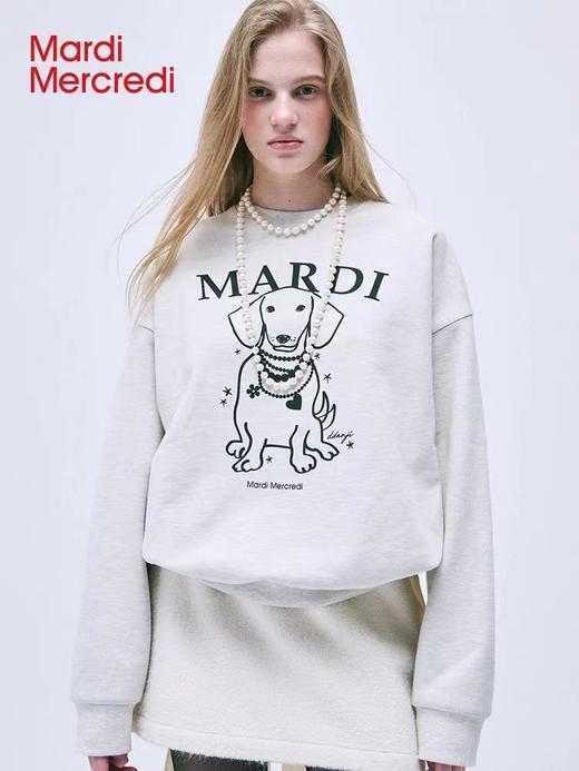 D122147正脸珍珠小狗卫衣女韩版腊肠狗圆领上衣 商品图8