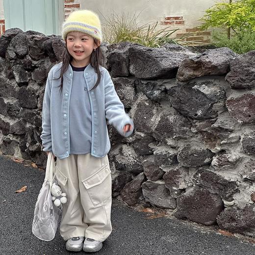 艾摩贝贝男女童双面细绒贴肤不扎立领防风不卡脖保暖毛绒外套潮【自发热】 商品图2